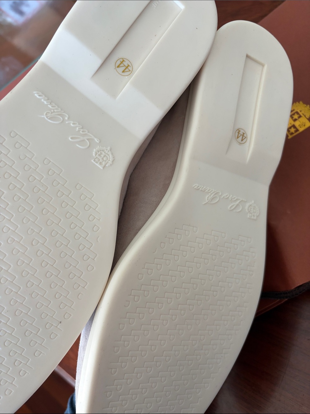 Loro Piana Light Beige Suede Slip-On Loafers - Picture 2 of 5
